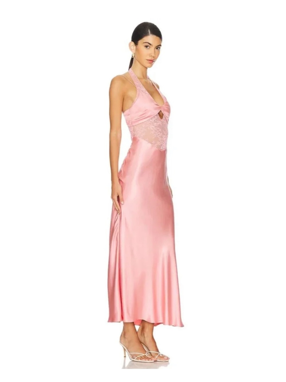 bec + bridge Pink Satin Lace Maxi Dress - Picture 3 of 6